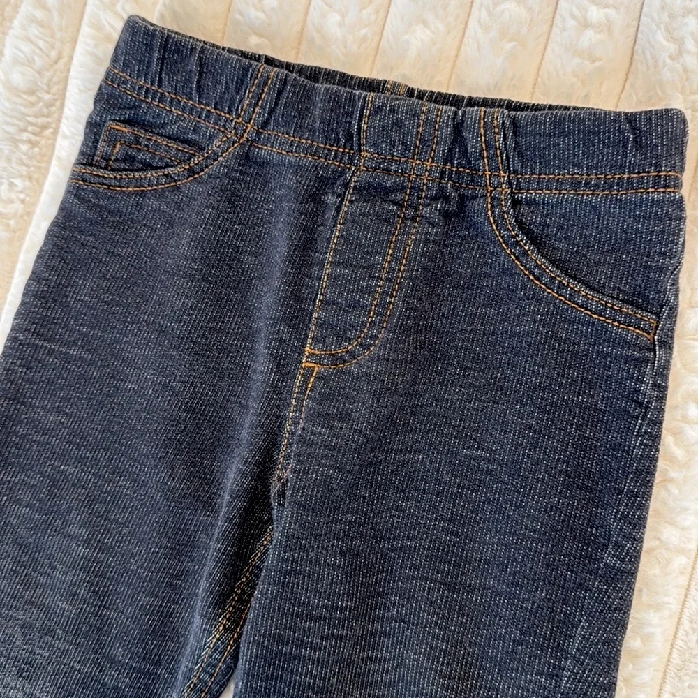 3/$15 🌸 Carter’s Pull On Soft Jean Jegging Dark Wash Denim Straight Leg Leggings